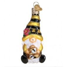 NEW - Old World Christmas Glass Ornament - Bee Happy Gnome